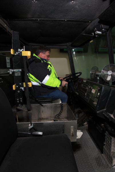 Chief Chornock behind the Wheel